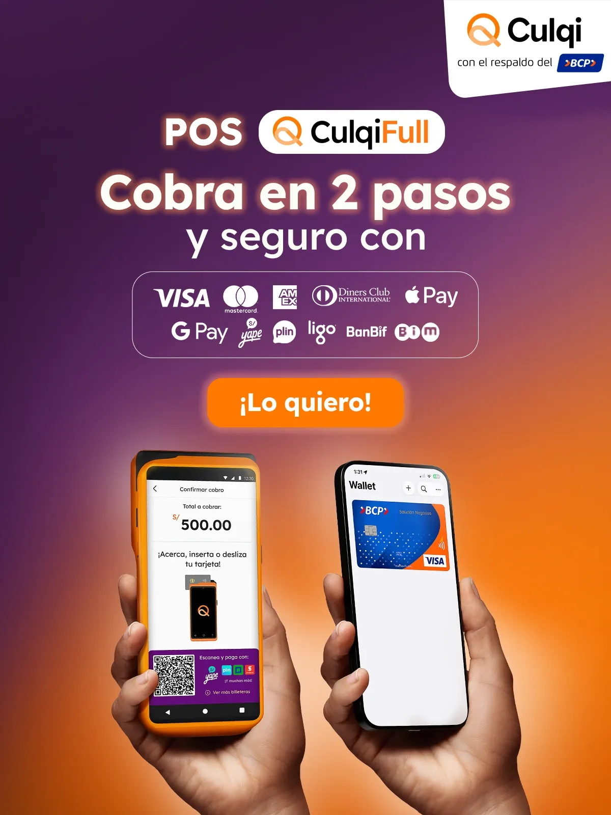 CulqiFull cobra en 2 pasos